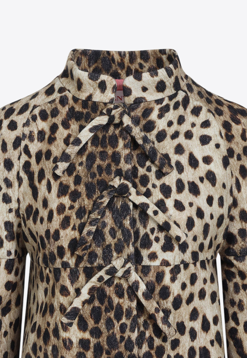 Jaguar Spots Printed Wool Coat