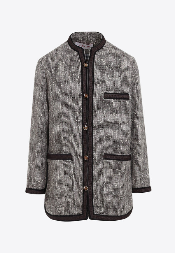 Herringbone Wool Coat