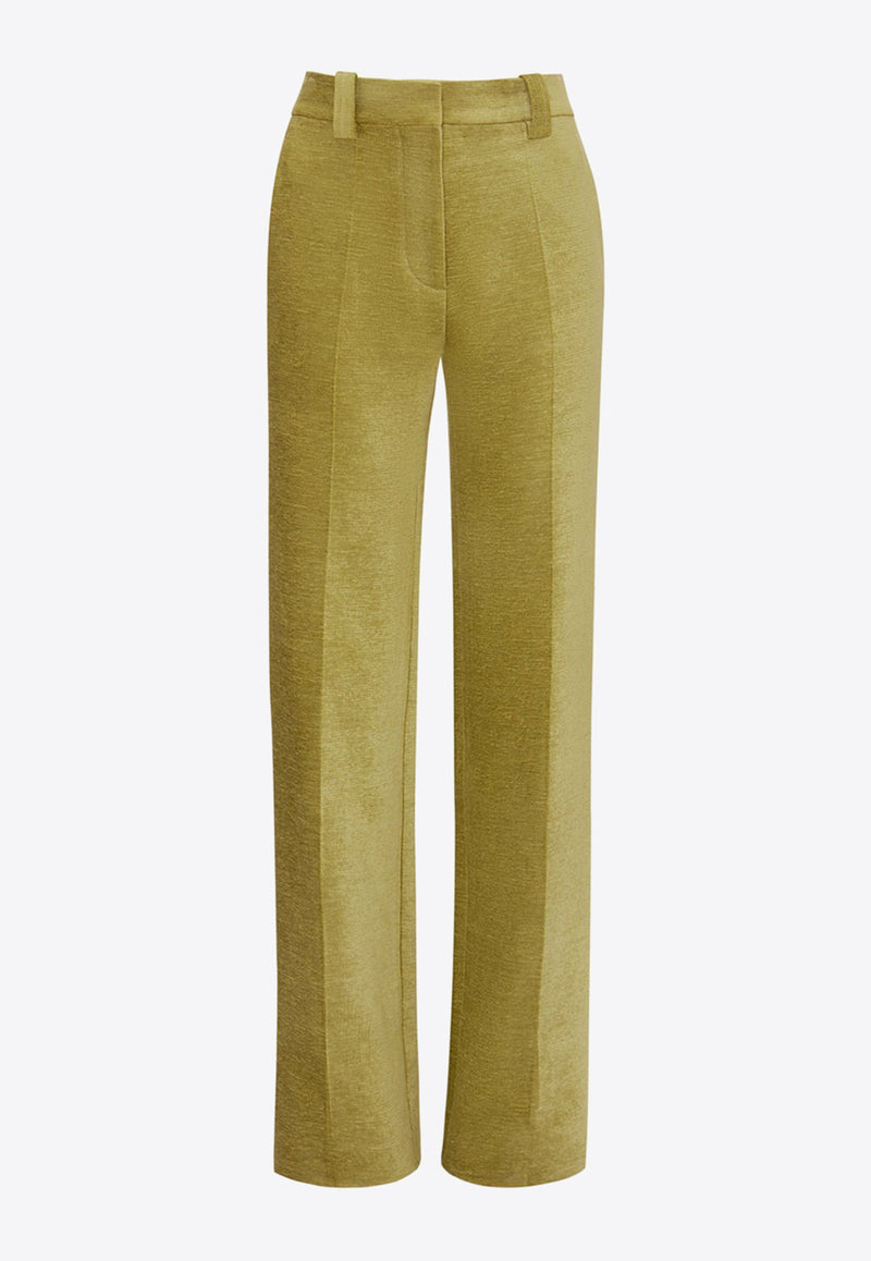 Victoria Beckham Straight-Leg Tailored Pants 1323WTR004852CGREEN