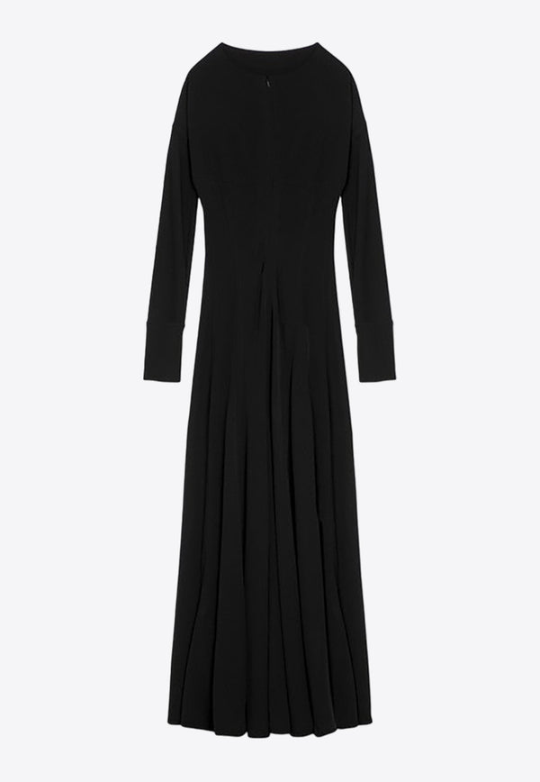 Victoria Beckham Cut-Out Long-Sleeved Maxi Dress Black 1324WDR005623AVI/P_VIBEC-BLK