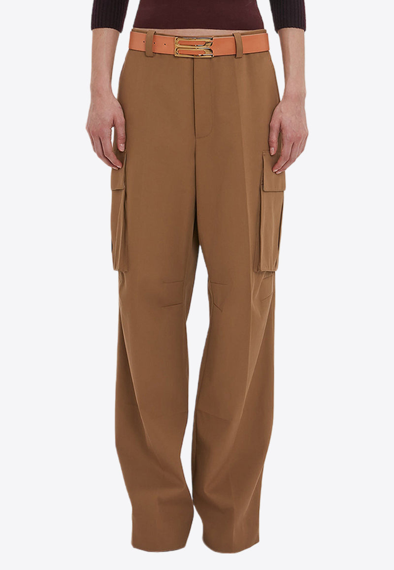 Victoria Beckham Loose-Fit Cargo Pants Beige 1324WTR005597BBEIGE