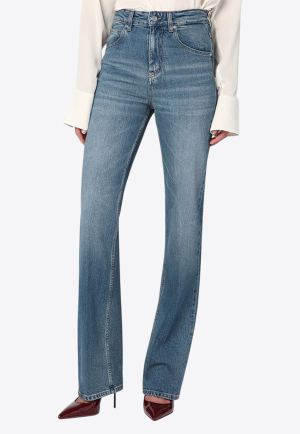 Victoria Beckham Julia High-Rise Faded Jeans Blue 1325DJE005216LDE/R_VIBEC-WB