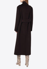 Victoria Beckham Double-Breasted Wool Coat Brown 1325WCT006440AWO/R_VIBEC-CC