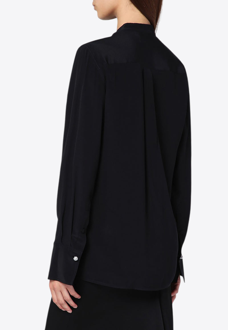 Victoria Beckham Long-Sleeved Silk Shirt Black 1325WSH006457AVI/R_VIBEC-BLK