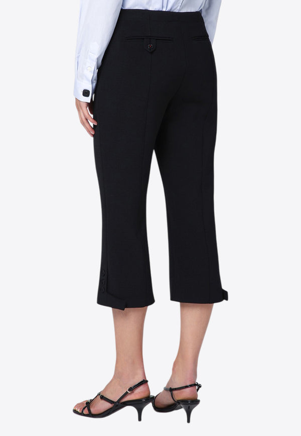 Victoria Beckham Cropped Pants in Wool-Blend Black 1325WTR006490AWO/R_VIBEC-BLK