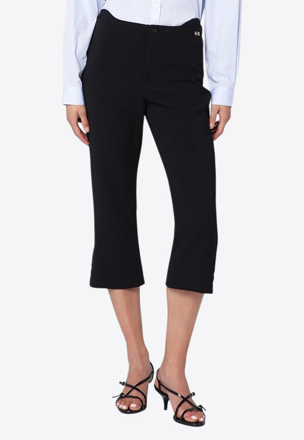 Victoria Beckham Cropped Pants in Wool-Blend Black 1325WTR006490AWO/R_VIBEC-BLK