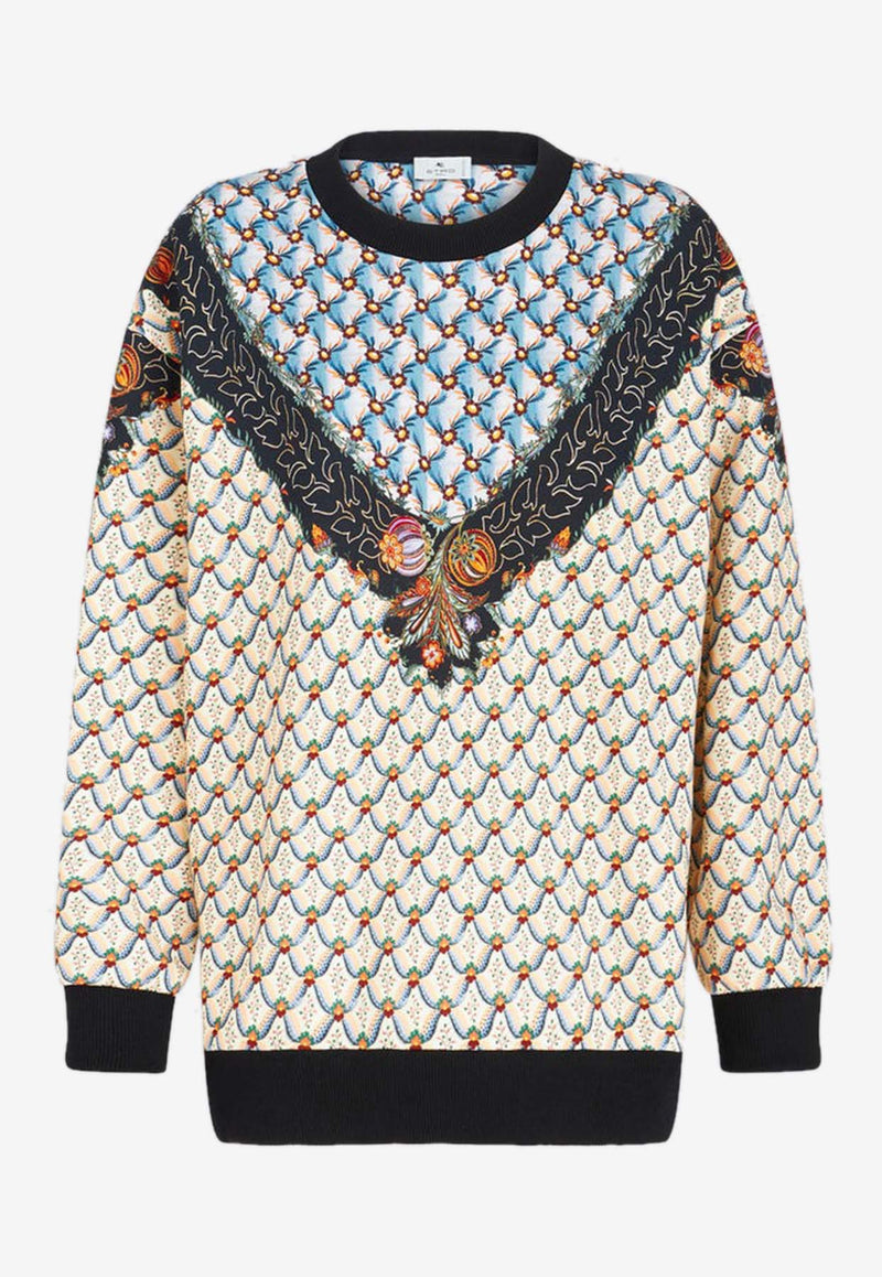 Etro Floralia Floral Print Sweatshirt 13545-9633 0250 Multicolor