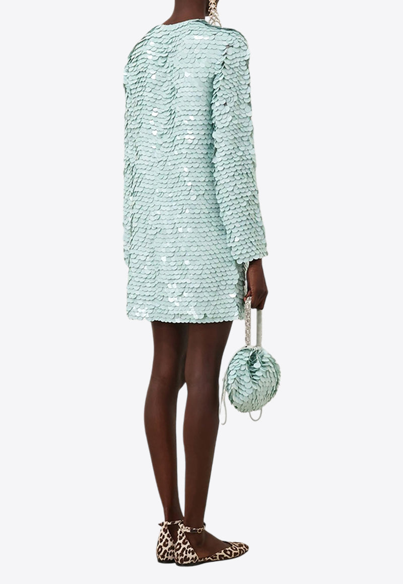 Zimmermann Eden Sequined Mini Dress Mint 1363DF242MINT