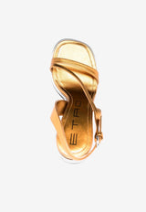 Etro 100 Metallic Leather Sandals 13870-3075 0900 Gold