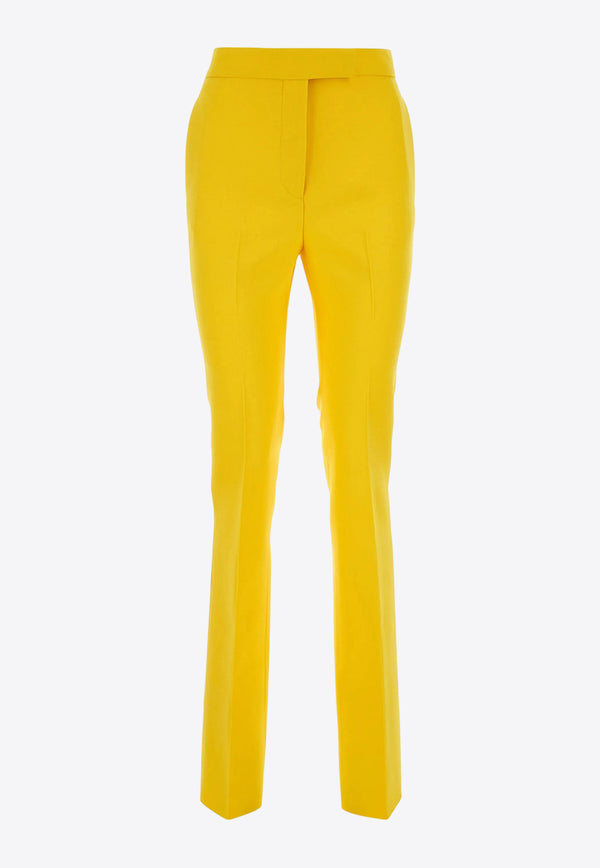 Salvatore Ferragamo Tailored Wool Slim Pants Yellow 13C753 P 766872 YELLOW
