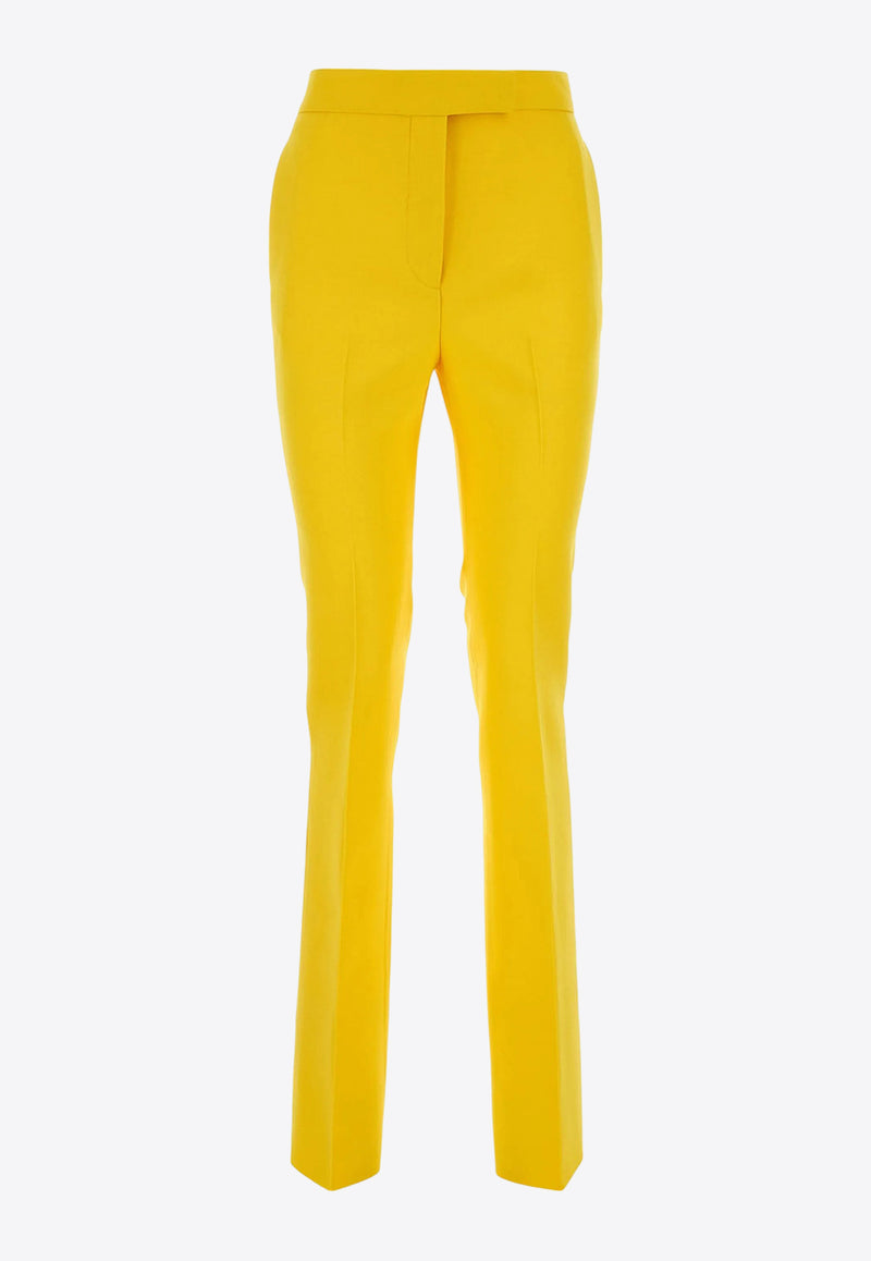 Salvatore Ferragamo Tailored Wool Slim Pants Yellow 13C753 P 766872 YELLOW