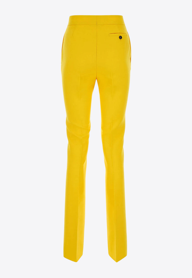 Salvatore Ferragamo Tailored Wool Slim Pants Yellow 13C753 P 766872 YELLOW