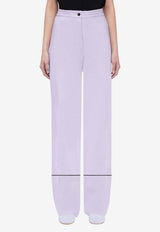 Salvatore Ferragamo Wide-Leg Pajama Pants 13E851 P 775553 LAVANDER Purple