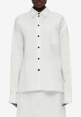 Salvatore Ferragamo Long-Sleeved Shirt 13F181 C 775629 WHITE White