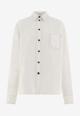 Salvatore Ferragamo Long-Sleeved Shirt 13F181 C 775629 WHITE White