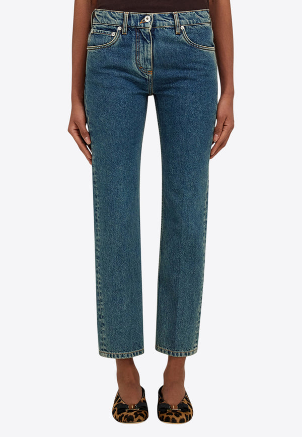 Ferragamo Logo Patch Slim Jeans Blue 13H256 P 785743 DENIM