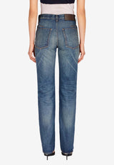Ferragamo Straight-Leg Faded Jeans Denim 13H962 T 790702 VINTAGE BLUE