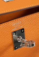 Kelly 25 in Orange Epsom Leather with Palladium Hardware