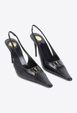 Babylone 90 Slingback Pumps in Smooth Leather