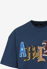 Amiri Varsity Oversized Crewneck T-shirt Blue