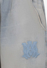 Amiri Elastic-Waist Relaxed Jeans with Logo-Patch Blue