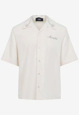 Amiri Studded Short-Sleeved Shirt Ivory