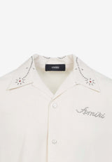 Amiri Studded Short-Sleeved Shirt Ivory