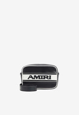 Amiri Sport Leather Messenger Bag Black