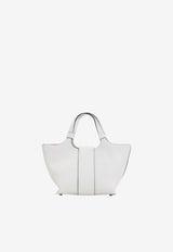 Roger Vivier Mini Leather Top Handle Bag White