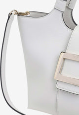 Roger Vivier Mini Leather Top Handle Bag White