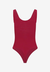 Wolford Slash String Sleeveless Bodysuit Ruby