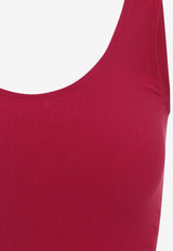 Wolford Slash String Sleeveless Bodysuit Ruby