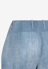 Ermanno Scervino Wide-Leg High-Rise Pants Blue