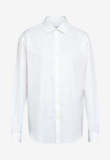 Salvatore Ferragamo Gancini Pattern Long-Sleeved Shirt 140342 D 706857 OFF WHITE White