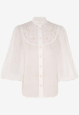 Zimmermann Floral Embroidered Blouse 1404TSS245WHITE