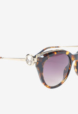 Cat-Eye Acetate Sunglasses