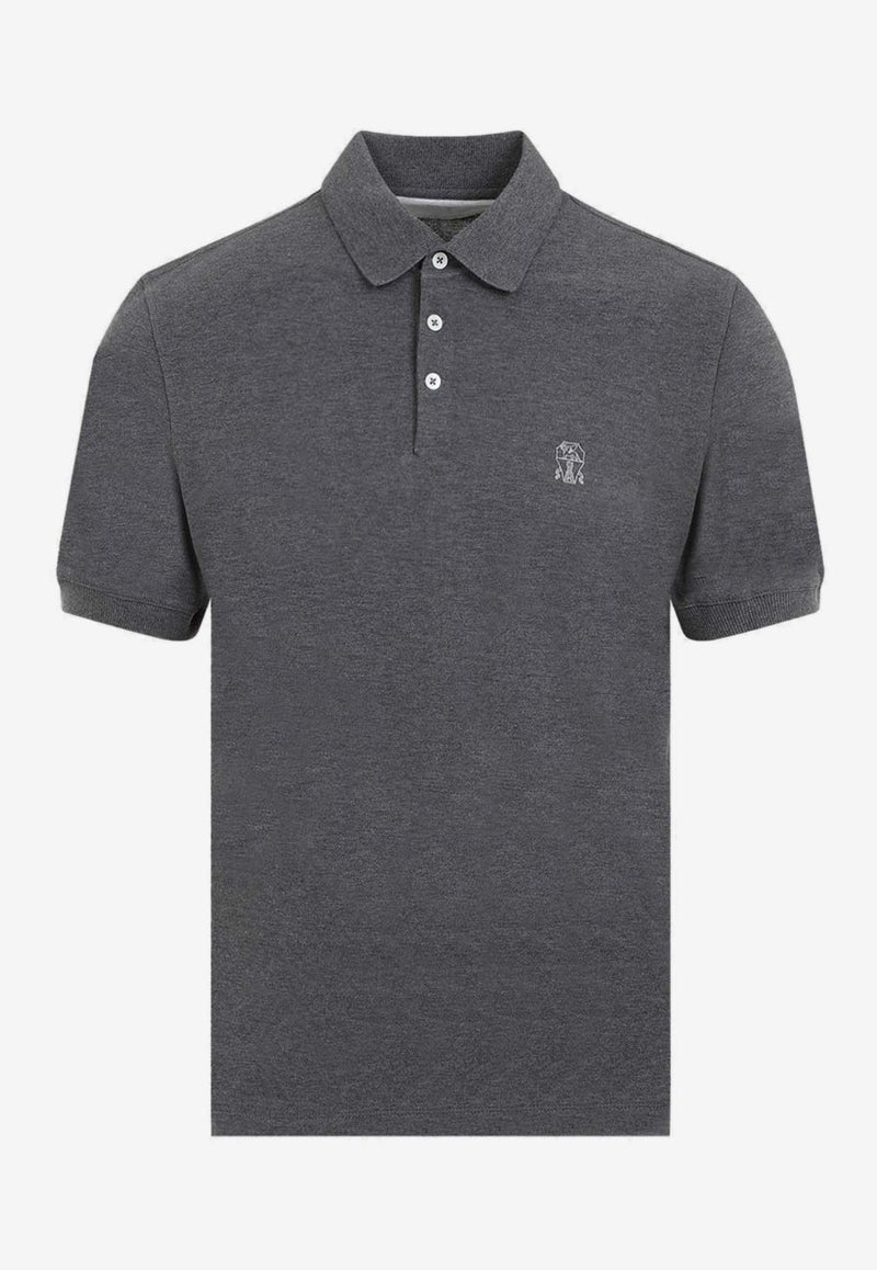 Contrasting Logo Polo T-shirt