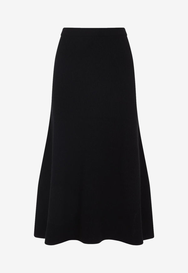 Virgin Wool Midi Skirt