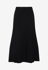 Virgin Wool Midi Skirt