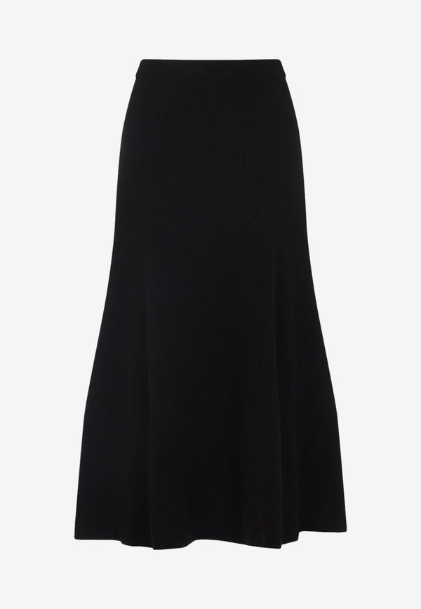 Virgin Wool Midi Skirt