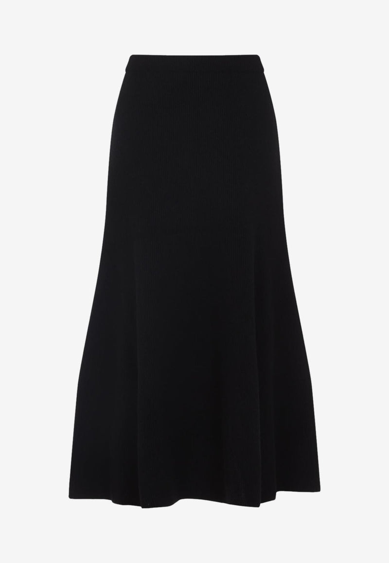 Virgin Wool Midi Skirt