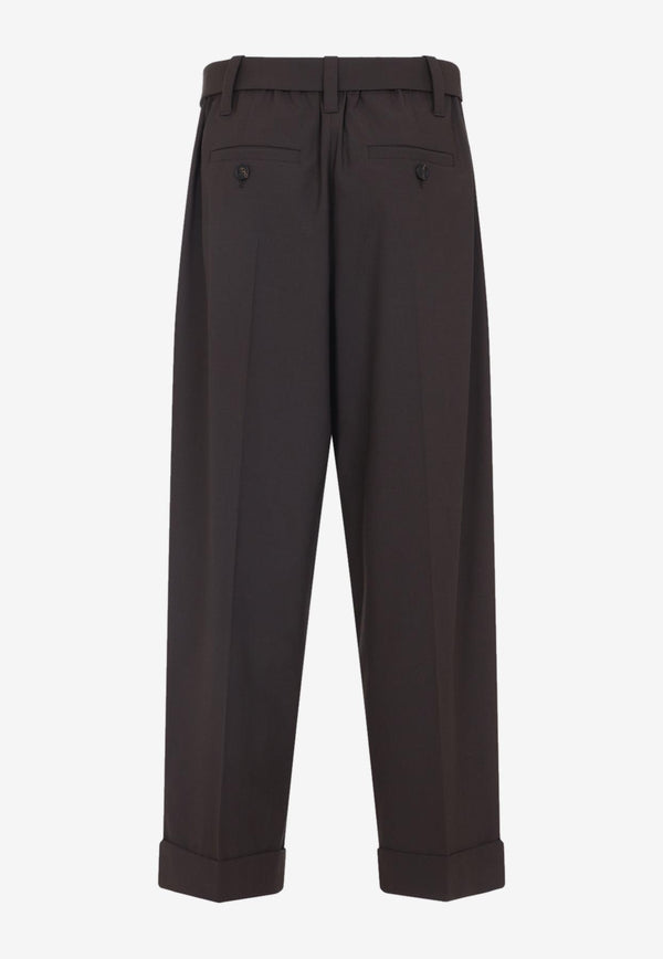 Belted Cropped Pants
