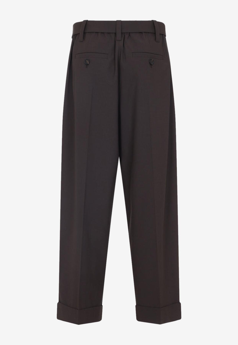 Belted Cropped Pants