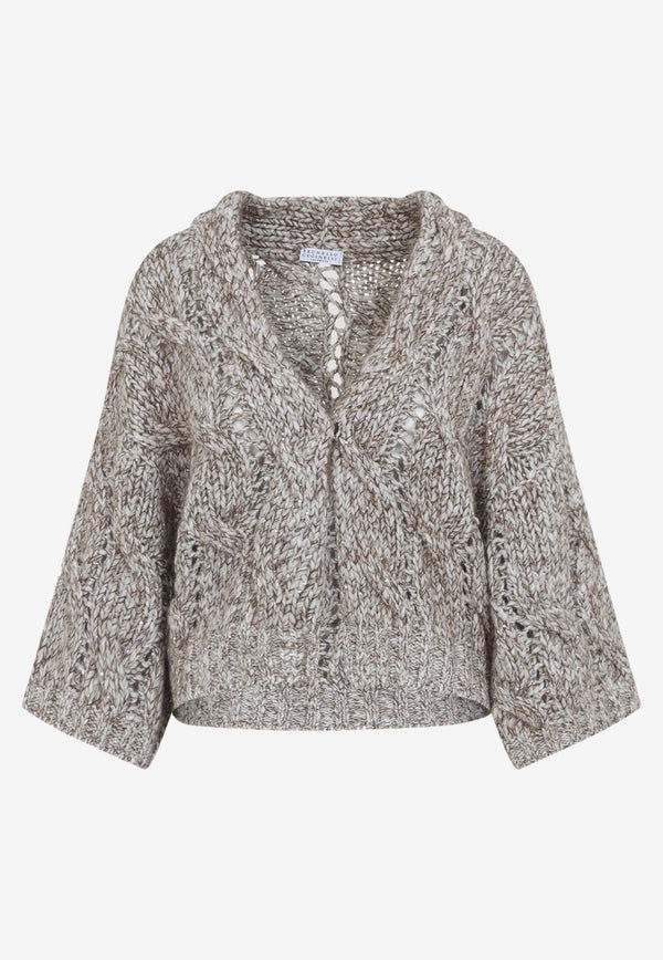 Braid Cardigan in Wool-Blend