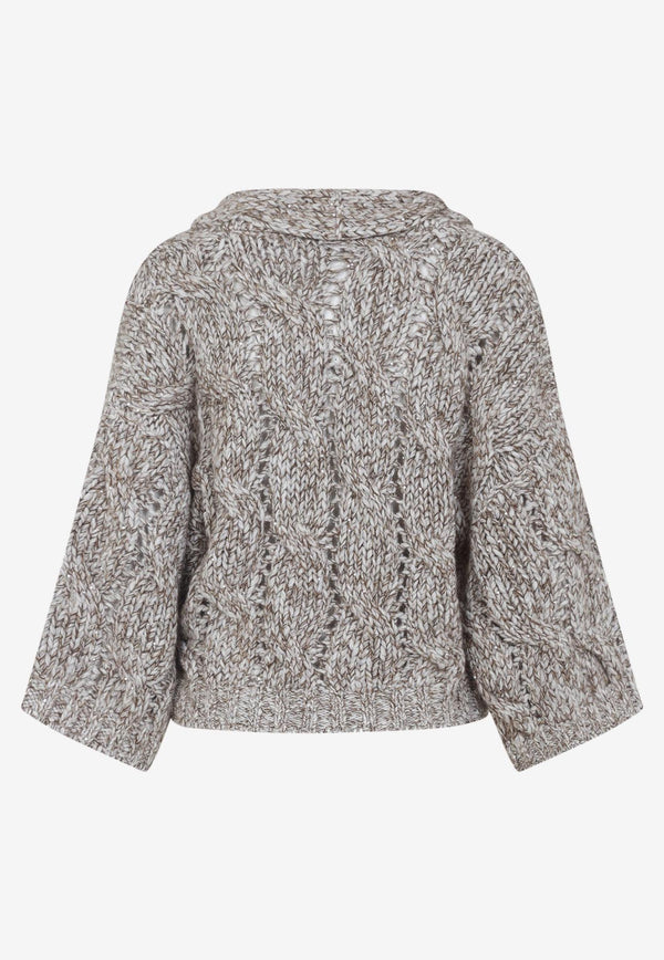 Braid Cardigan in Wool-Blend