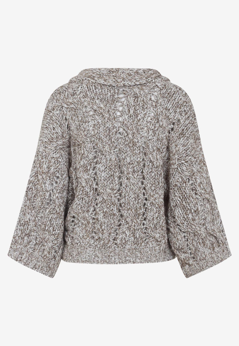 Braid Cardigan in Wool-Blend