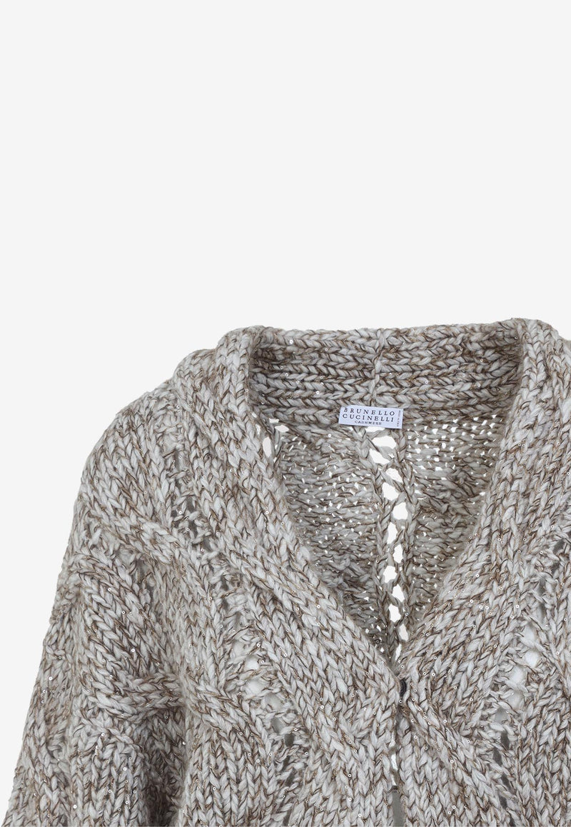 Braid Cardigan in Wool-Blend