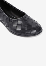 Intrecciato Leather Ballet Flats