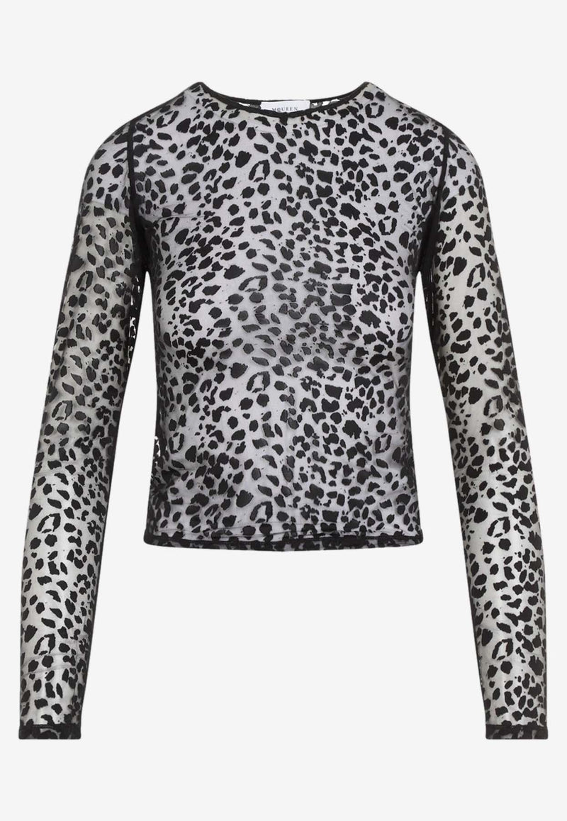 Leopard Devoré Top