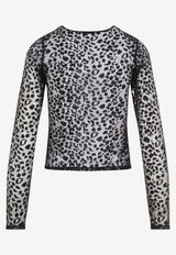 Leopard Devoré Top